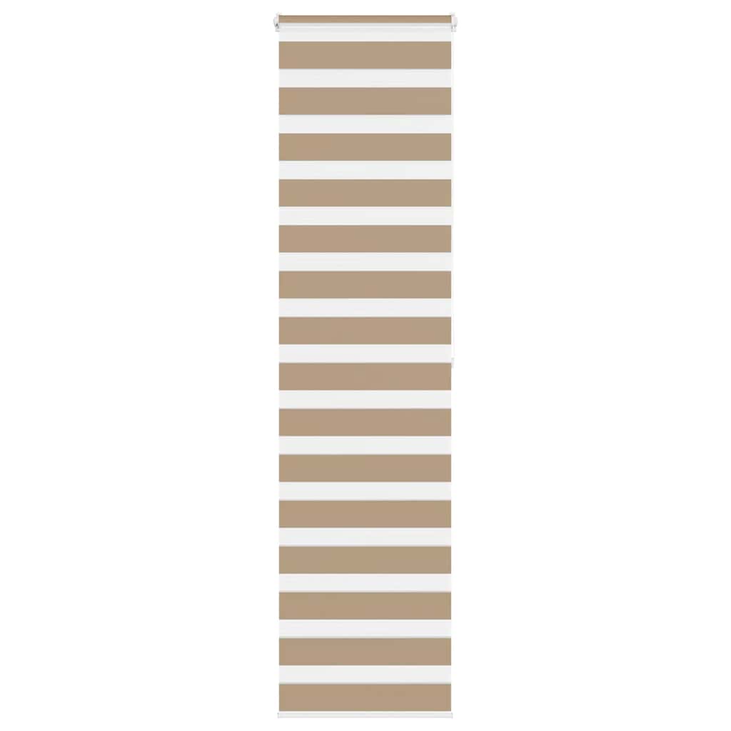VidaXL Zebrarollo 65x200 cm Stoffbreite 60,9 cm Polyester Sandbraun