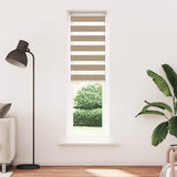 VidaXL Zebrarollo 65x200 cm Stoffbreite 60,9 cm Polyester Sandbraun