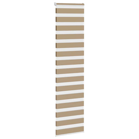 VidaXL Zebrarollo 65x200 cm Stoffbreite 60,9 cm Polyester Sandbraun