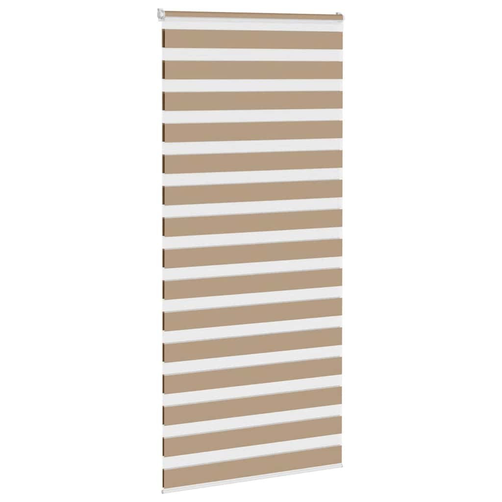 VidaXL Zebrarollo 100x200 cm Stoffbreite 95,9 cm Polyester Sandbraun
