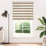 VidaXL Zebrarollo 125x200 cm Stoffbreite 120,9 cm Polyester Sandbraun