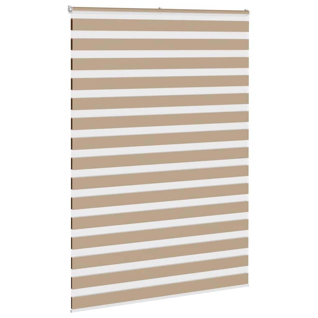 VidaXL Zebrarollo 165x200 cm Stoffbreite 160,9 cm Polyester Sandbraun