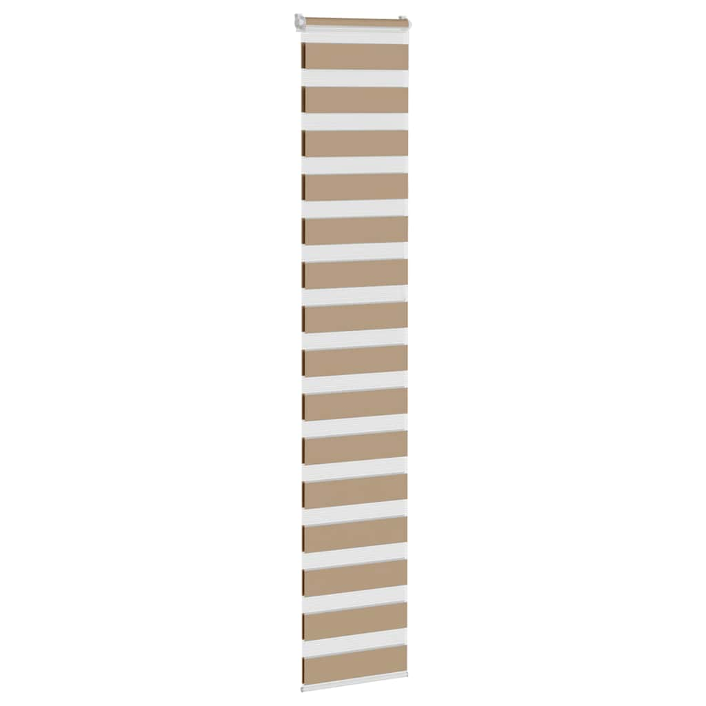 Vidaxl zebra cieco 50x230 cm Larghezza polvere 55,9 cm Polyester Sand Brown