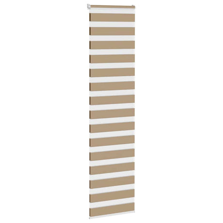 VidaXL Zebrarollo 65x230 cm Stoffbreite 60,9 cm Polyester Sandbraun