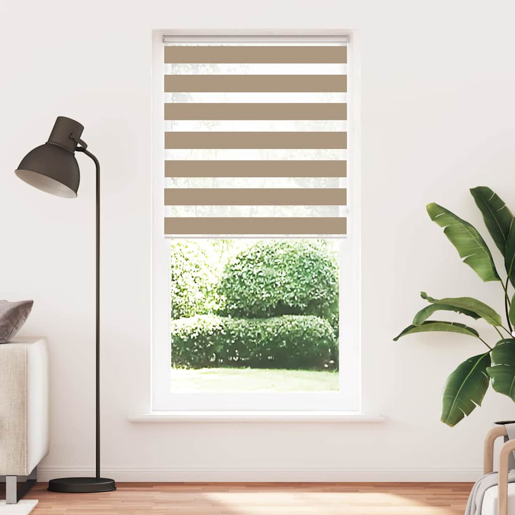 VidaXL Zebrarollo 105x230 cm Stoffbreite 100,9 cm Polyester Sandbraun