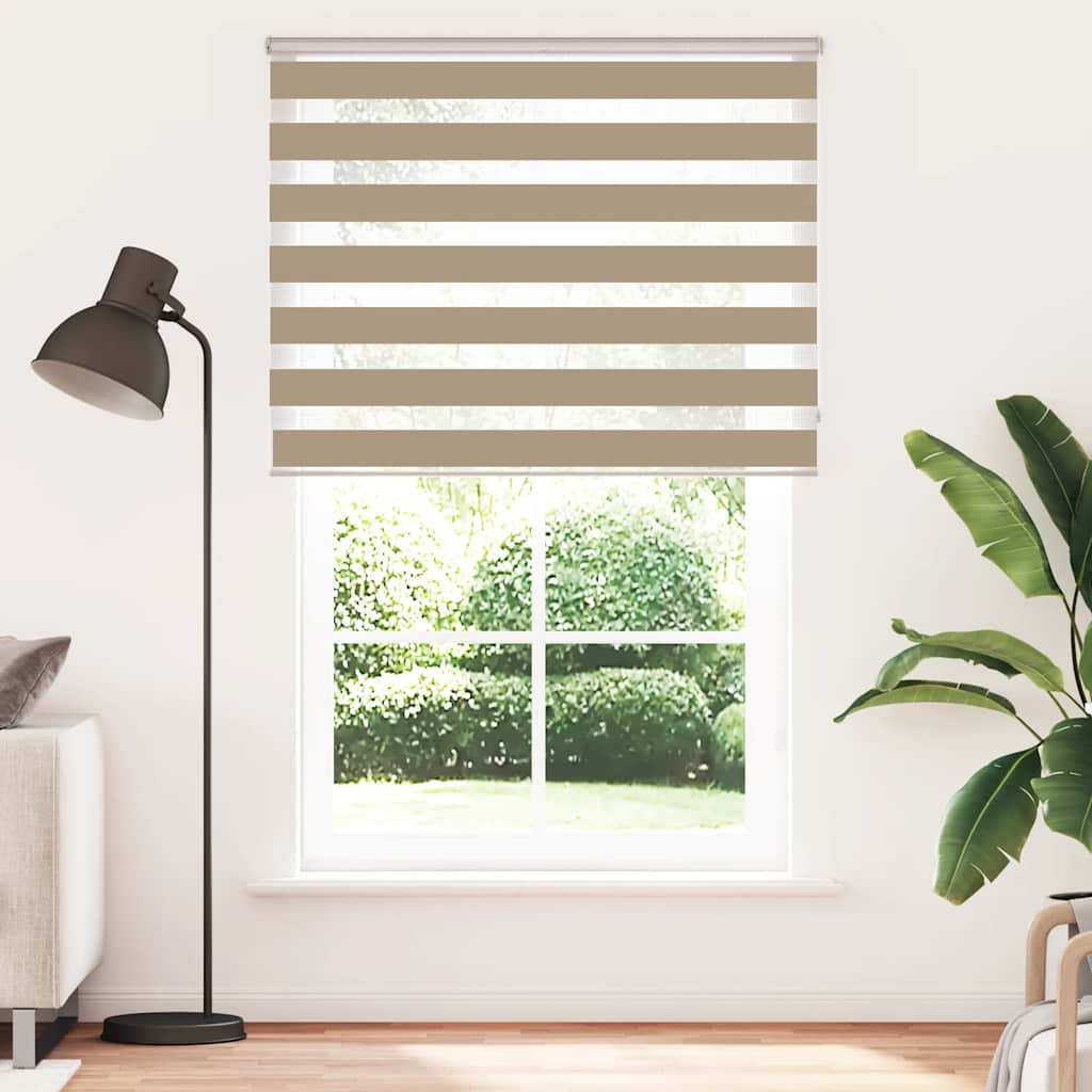 VidaXL Zebrarollo 140x230 cm Stoffbreite 135,9 cm Polyester Sandbraun