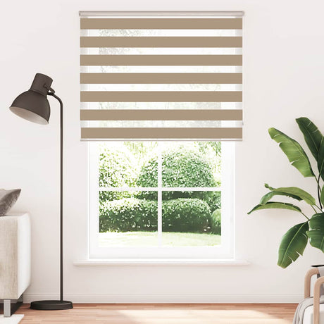 VidaXL Zebrarollo 150x230 cm Stoffbreite 145,9 cm Polyester Sandbraun