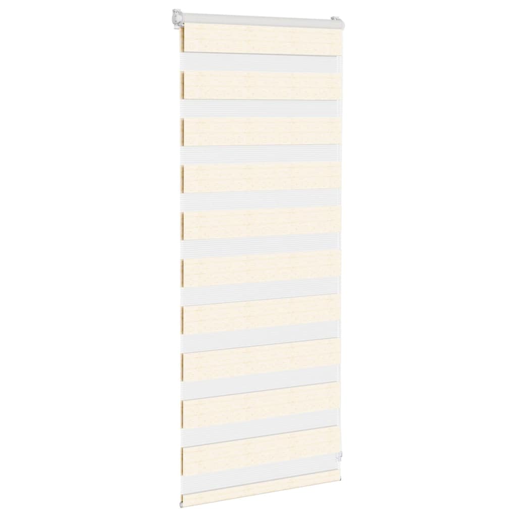 Vidaxl Zebra Roller Blind 65x100 cm Staubbreite 60,9 cm MarbleBige