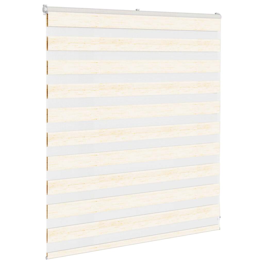 Vidaxl Zebra Roller Blind 135x100 cm Staubbreite 130,9 cm Marmerbeige