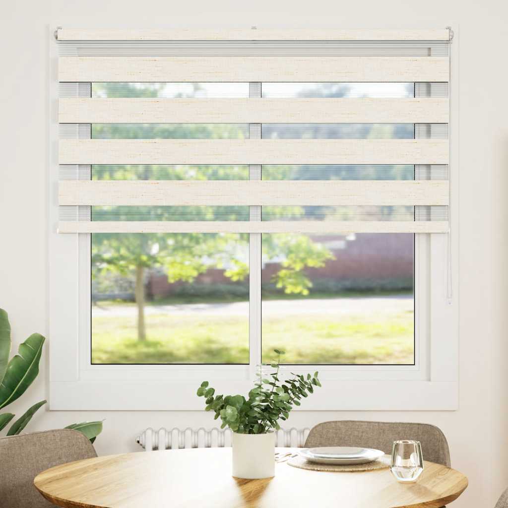 VidaXL Zebra-Rollo 140x100 cm Stoffbreite 135,9 cm Marmorbeige