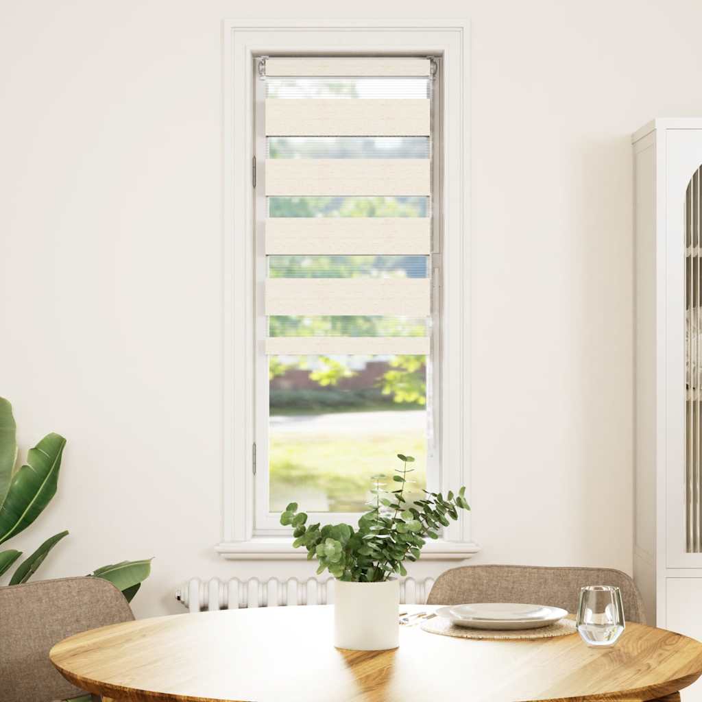VidaXL Zebrarollo 40x150 cm Stoffbreite 35,9 cm Polyester Marmor Beige