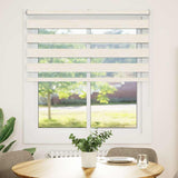 Vidaxl Zebra Roller Blind 130x150 cm Støvbredde 125,9 cm Marmerbeige