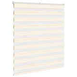 Vidaxl Zebra Roller Blind 130x150 cm Støvbredde 125,9 cm Marmerbeige