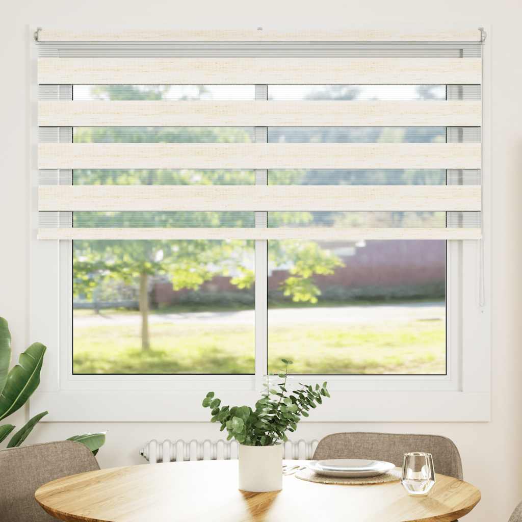 VidaXL Zebra-Rollo 165x150 cm Stoffbreite 160,9 cm Marmorbeige