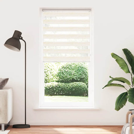 VidaXL Zebra-Rollo 105x200 cm Stoffbreite 100,9 cm Marmorbeige