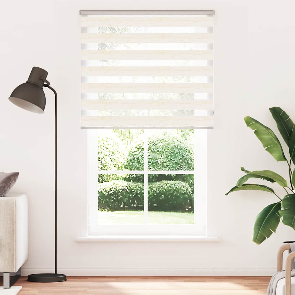 VidaXL Zebra-Rollo 125x200 cm Stoffbreite 120,9 cm Marmorbeige