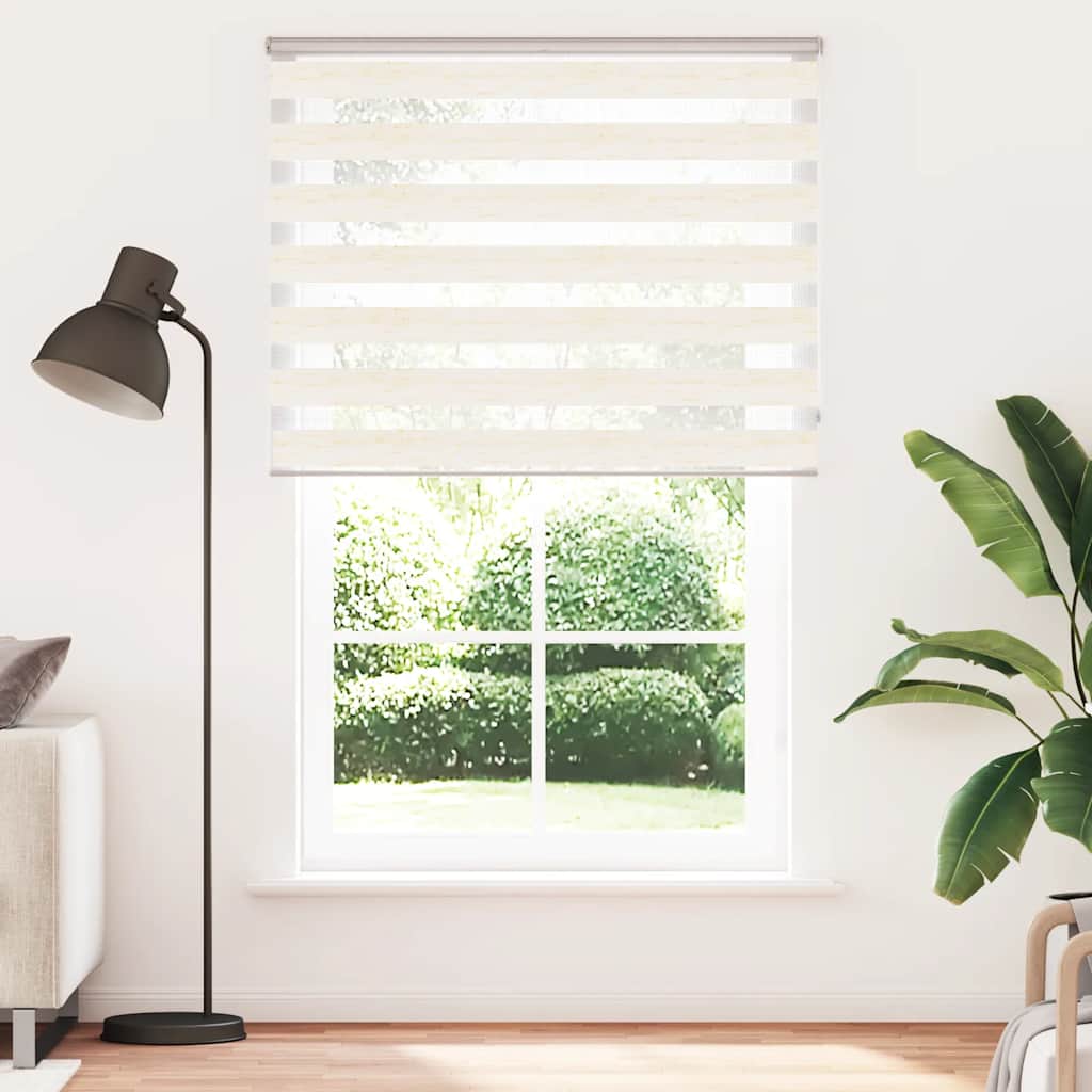 VidaXL Zebra-Rollo 145x200 cm Stoffbreite 140,9 cm Marmorbeige