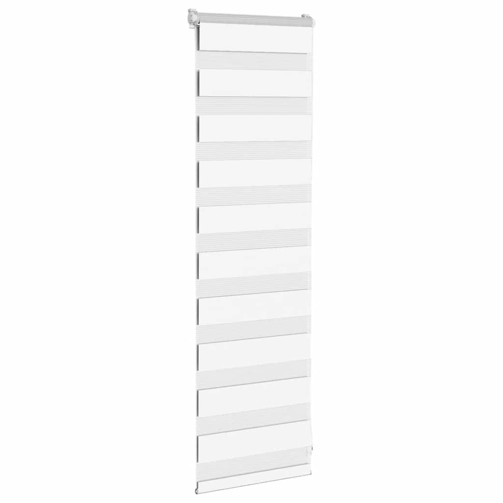 Vidaxl Zebra Roller Blind 45x100 cm Szerokość pyłu 40,9 cm poliestrowa biała