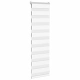 Vidaxl zebra rullo cieco 45x100 cm di larghezza di polvere 40,9 cm in poliestere bianco