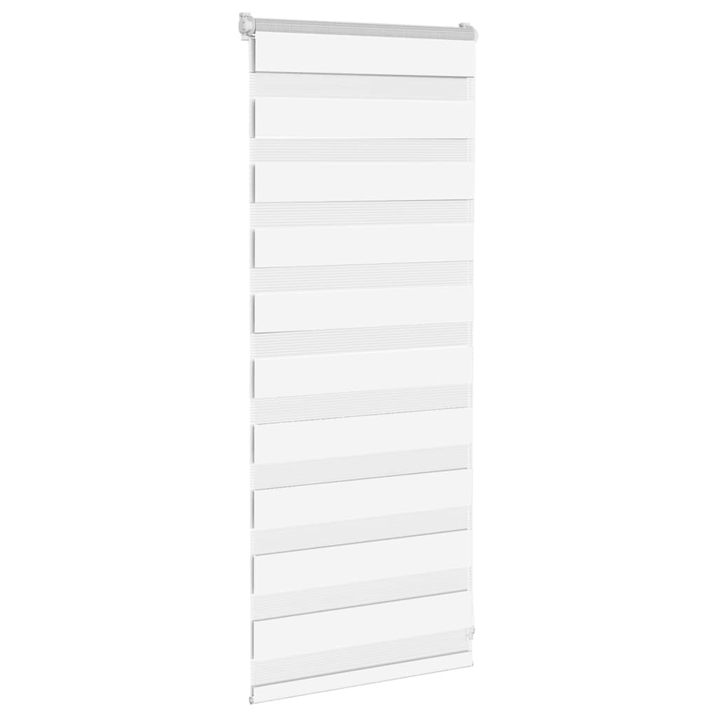 Vidaxl Zebra Roller Blind 60x100 cm Szerokość pyłu 55,9 cm poliestrowa biała