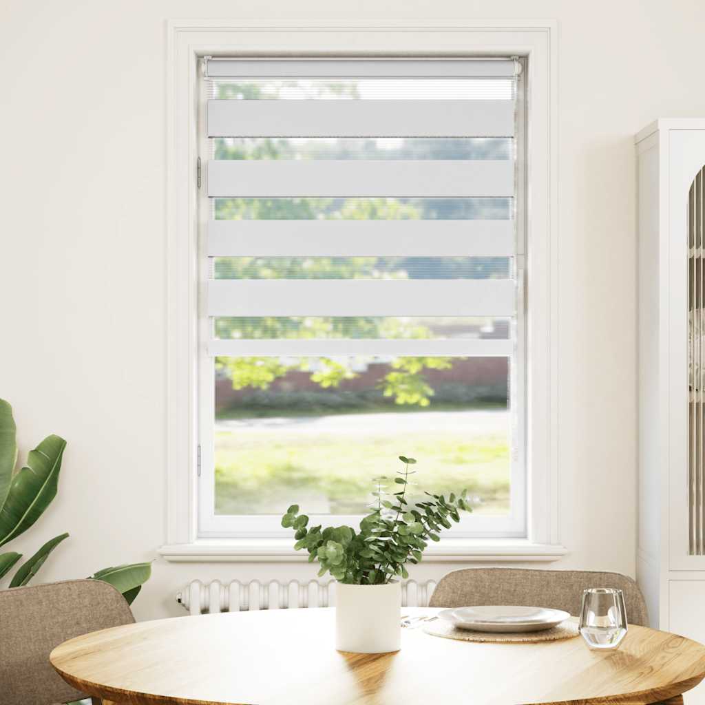 VidaXL Zebrarollo 85x100 cm Stoffbreite 80,9 cm Polyester weiß