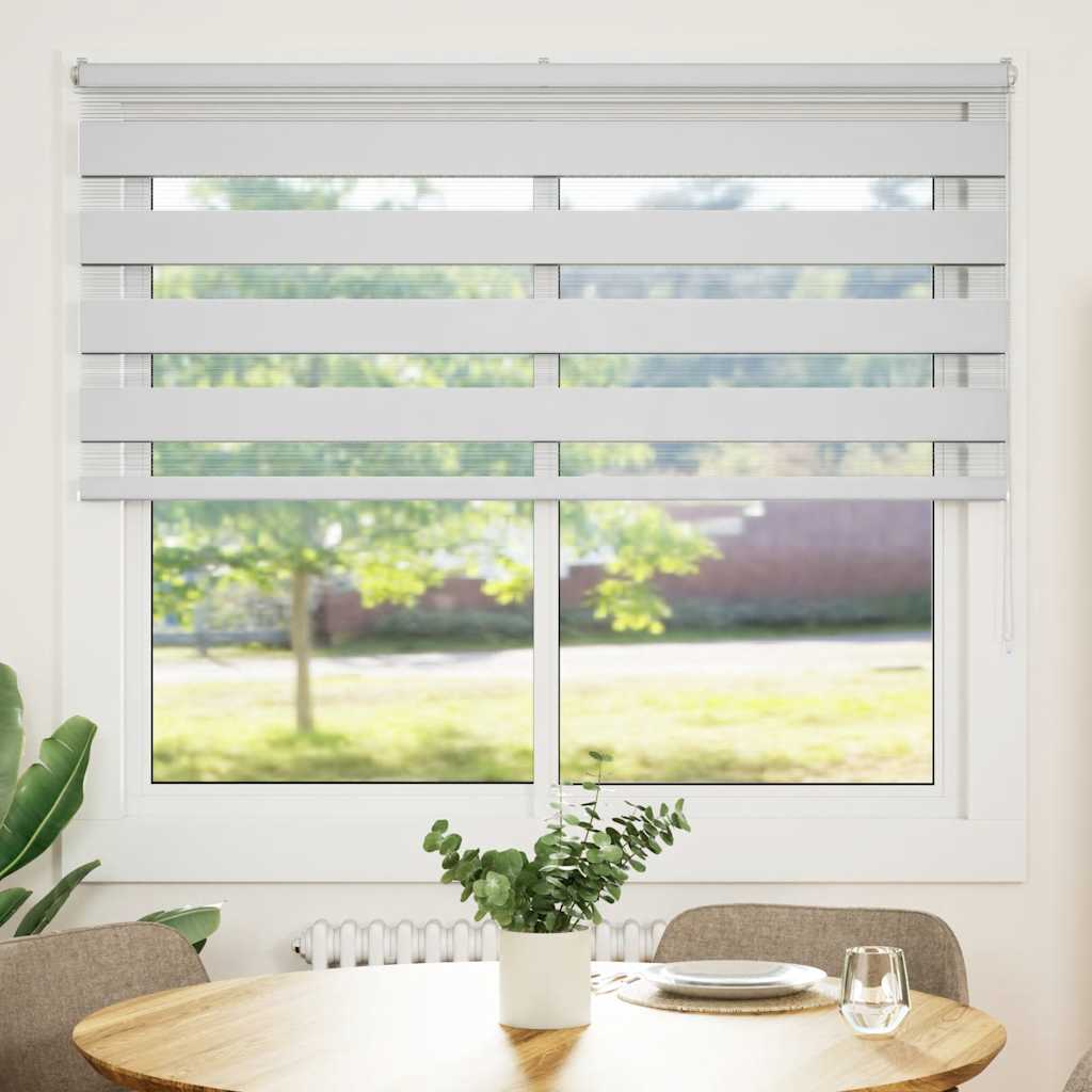 VidaXL Zebrarollo 155x100 cm Stoffbreite 150,9 cm Polyester weiß