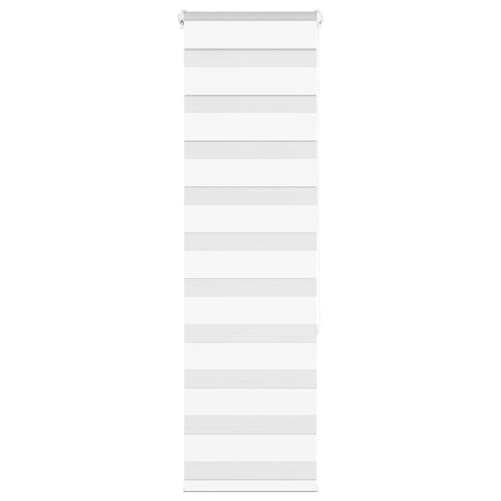 Vidaxl Zebra Roller Blind 45x150 cm Szerokość pyłu 40,9 cm poliestrowa biała