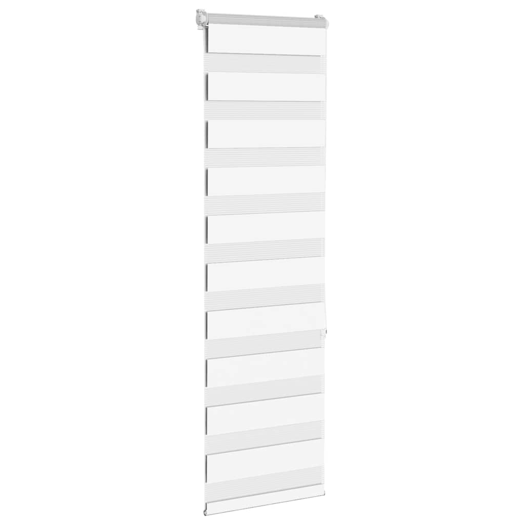 Vidaxl Zebra Roller Blind 45x150 cm Šířka prachu 40,9 cm polyester bílá