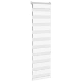 Vidaxl Zebra Rouleau aveugle 45x150 cm Largeur de poussière 40,9 cm Polyester blanc