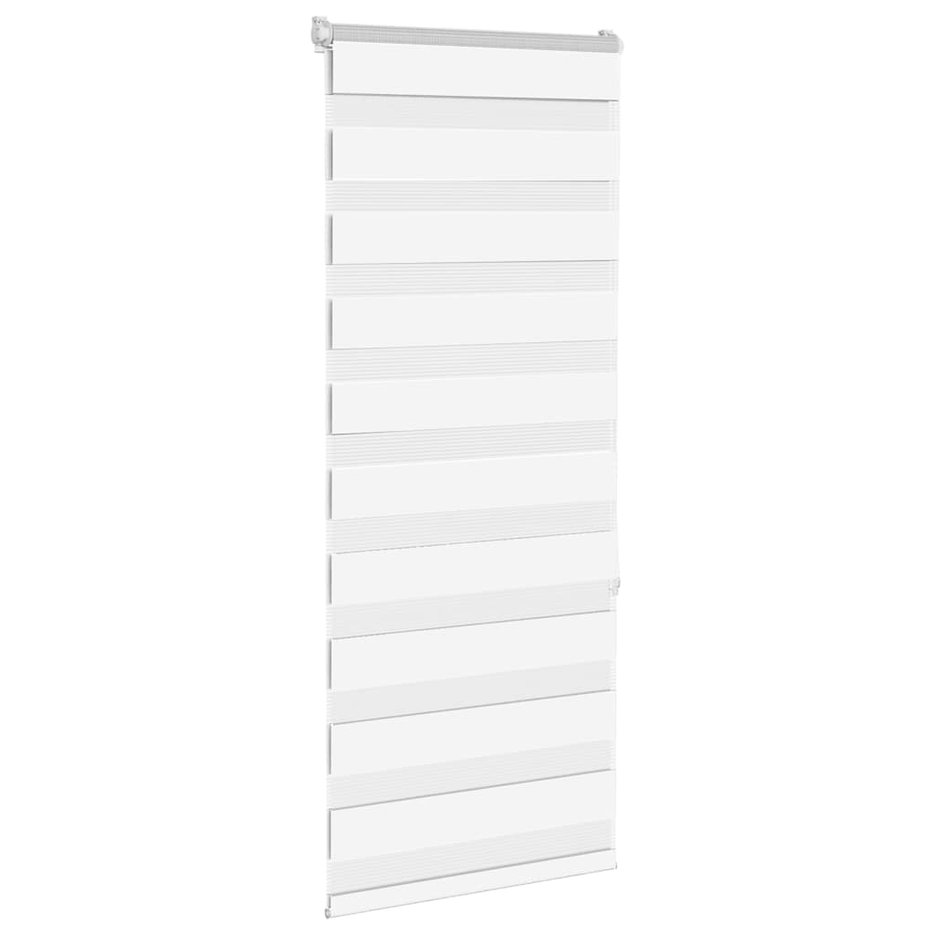 Vidaxl Zebra Roller Blind 55x150 cm Szerokość pyłu 50,9 cm poliestrowa biała