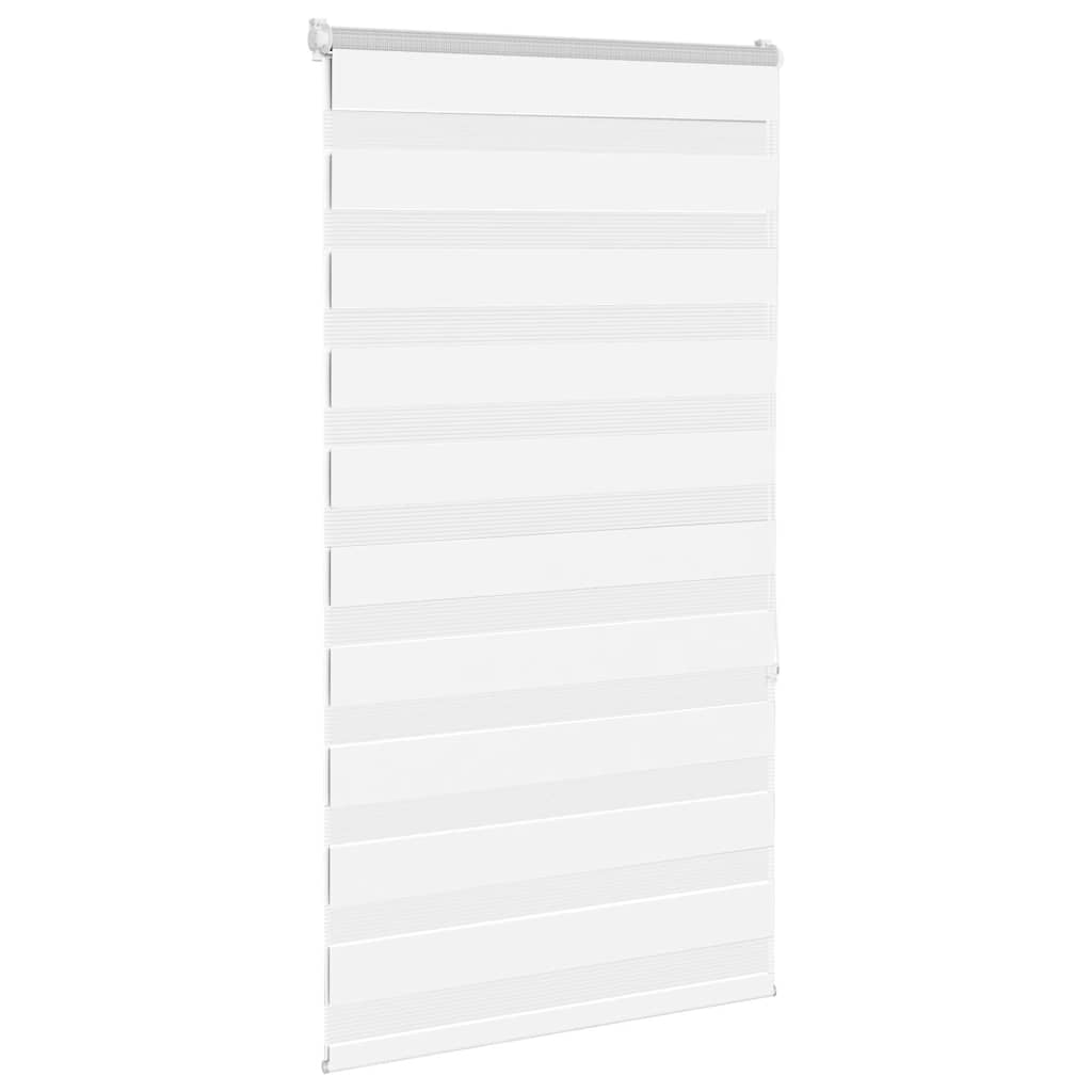 Vidaxl Zebra Roller Blind 85x150 cm støvbredde 80,9 cm polyester hvid