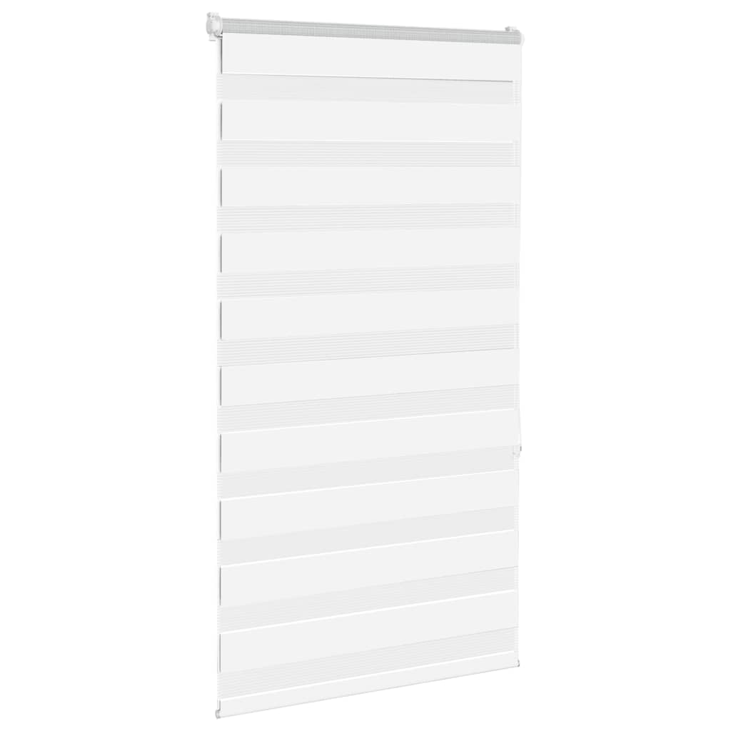 Vidaxl Zebra Roller Blind 90x150 cm Staubbreite 85,9 cm Polyester weiß