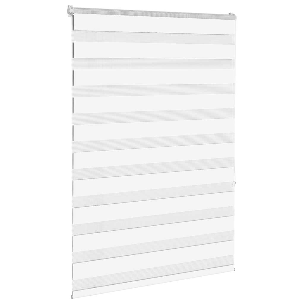 Vidaxl Zebra Roller Blind 95x150 cm Staubbreite 90,9 cm Polyester weiß