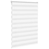 Vidaxl Zebra Roller Blind 95x150 cm Staubbreite 90,9 cm Polyester weiß