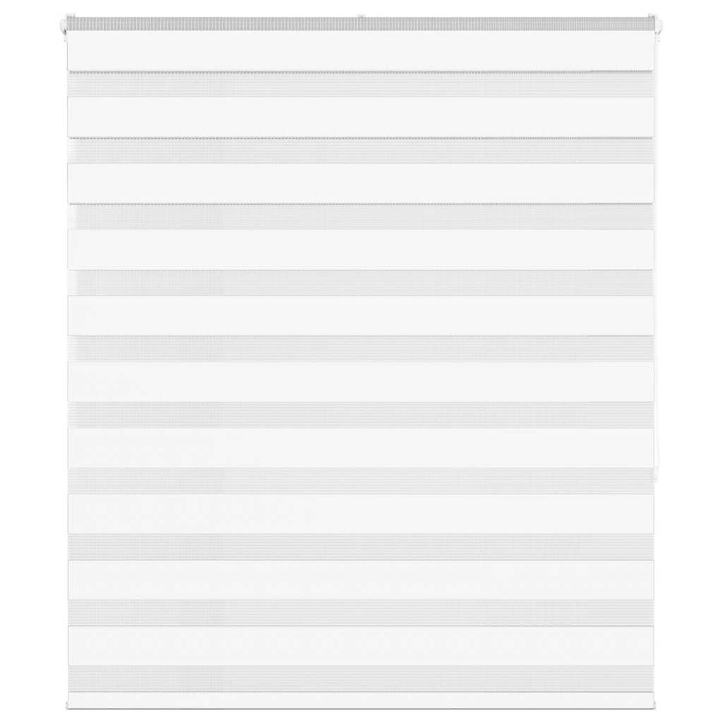 Vidaxl Zebra Roller Blind 125x150 cm Šířka prachu 120,9 cm polyester bílá