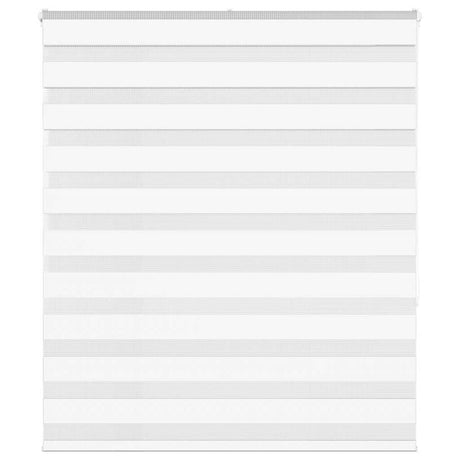 VidaXL Zebra-Rollo 125x150 cm Stoffbreite 120,9 cm Polyester Weiß