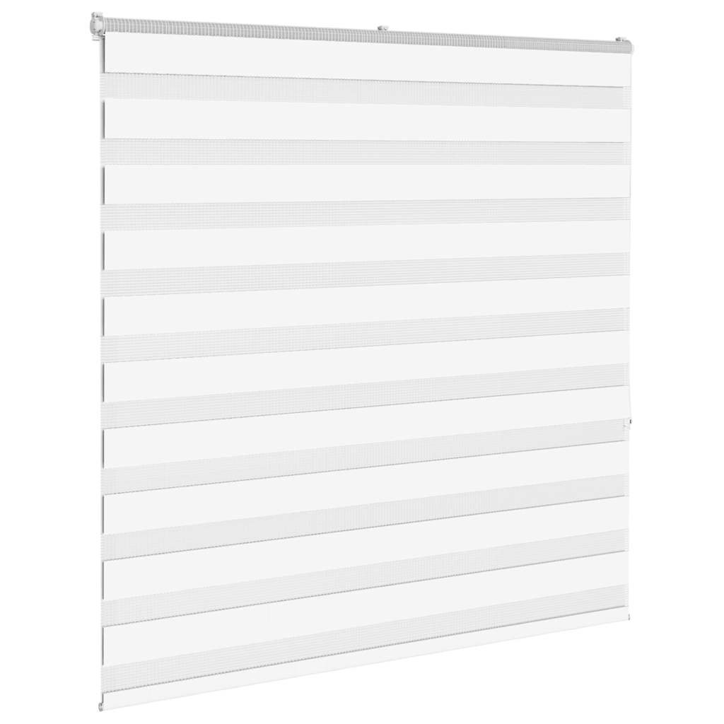 Vidaxl Zebra Roller Blind 140x150 cm støvbredde 135,9 cm polyester hvid