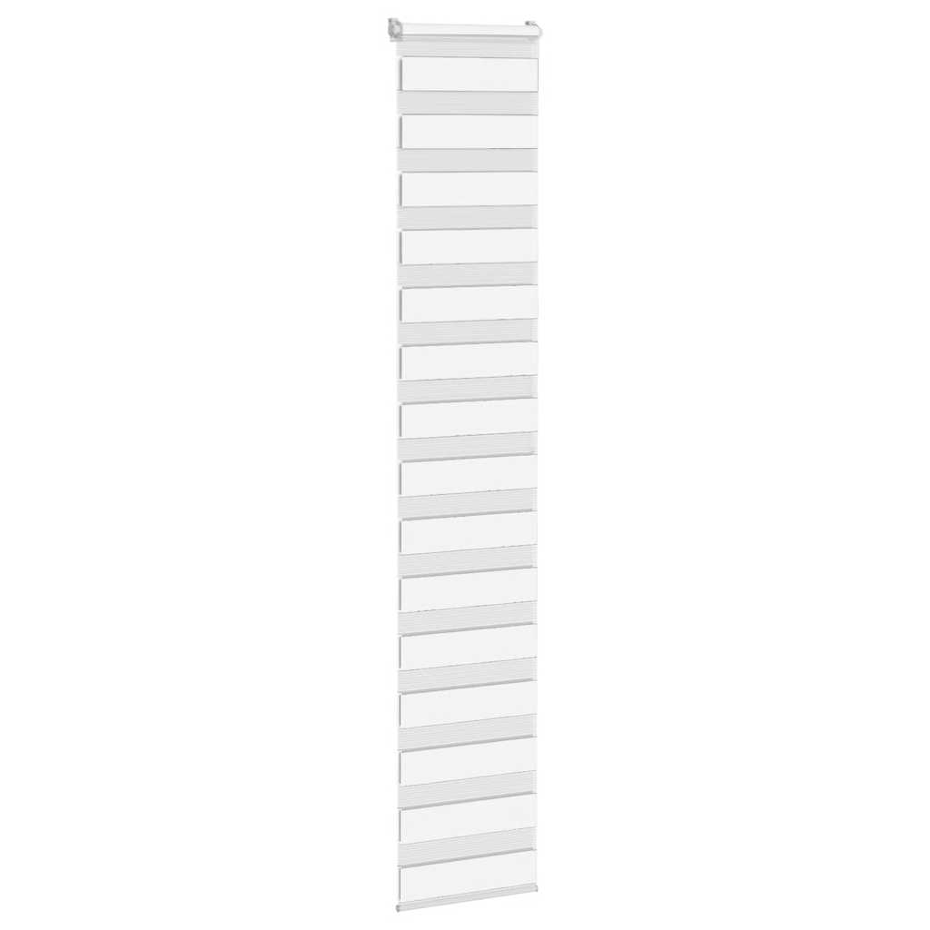 Vidaxl zebra rullo cieco 40x200 cm Larghezza polvere 35,9 cm in poliestere bianco