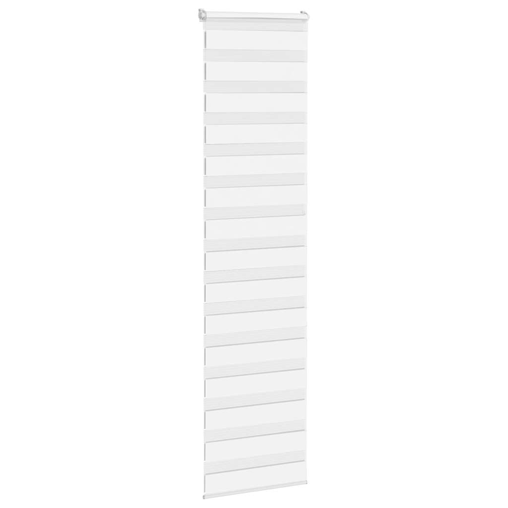 Vidaxl Zebra Roller Blind 60x200 cm Støvbredde 55,9 cm polyester hvid