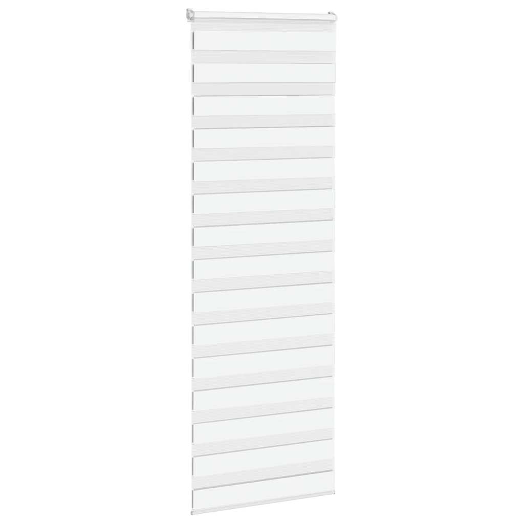 Vidaxl Zebra Roller Blind 90x200 cm Staubbreite 85,9 cm Polyester Weiß