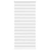 Vidaxl zebra rullo cieco 95x200 cm Larghezza polvere 90,9 cm in poliestere bianco