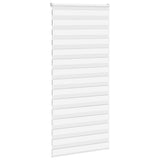 Vidaxl zebra rullo cieco 95x200 cm Larghezza polvere 90,9 cm in poliestere bianco