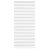 Vidaxl Zebra Roller Blind 110x200 cm Szerokość pyłu 105,9 cm poliestrowa biała