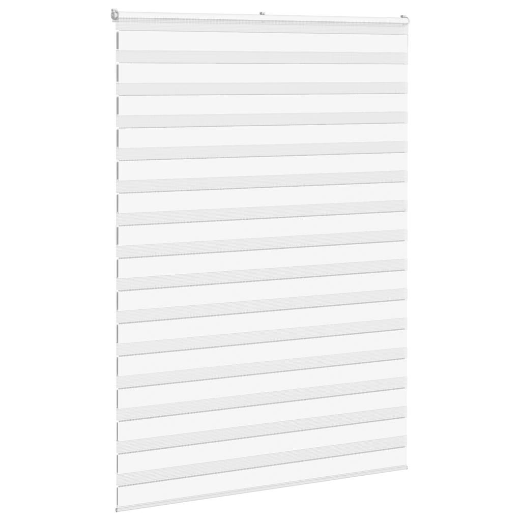 Vidaxl Zebra Roller Blind 155x200 cm Stoffbreite 150,9 cm Polyester weiß