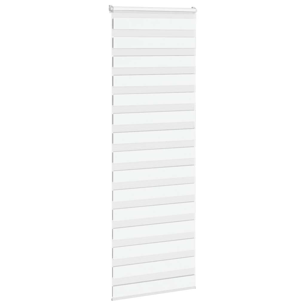 Vidaxl zebra rullo cieco 85x230 cm Larghezza tessuto 80,9 cm in poliestere bianco