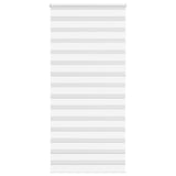 Vidaxl zebra rullo cieco 100x230 cm larghezza del tessuto 95,9 cm in poliestere bianco