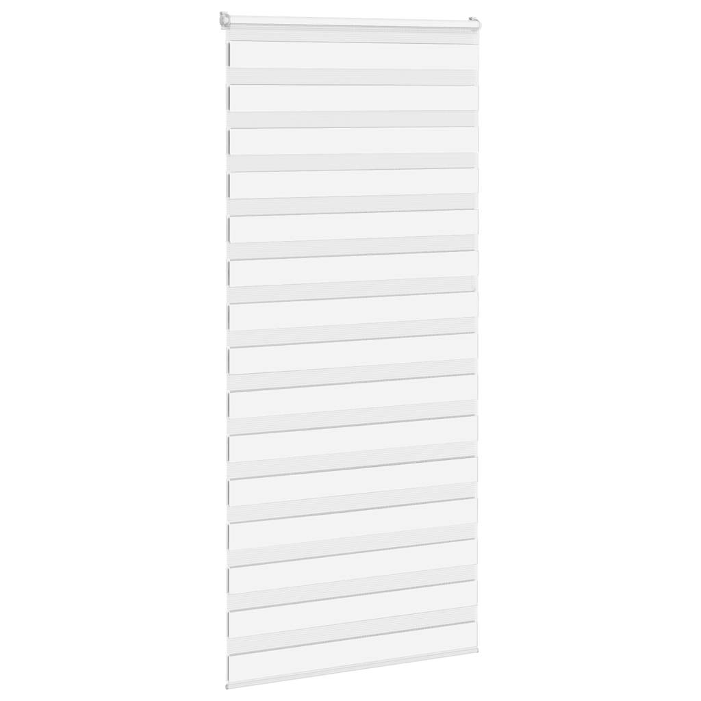 Vidaxl Zebra Roller Blind 100x230 cm Szerokość tkaniny 95,9 cm poliestrowa biała