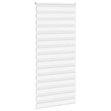 Vidaxl zebra rullo cieco 100x230 cm larghezza del tessuto 95,9 cm in poliestere bianco