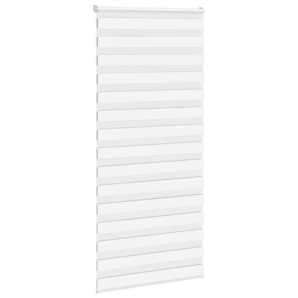 Vidaxl Zebra Roller Blind 105x230 cm de ancho de tela 100.9 cm de poliéster blanco