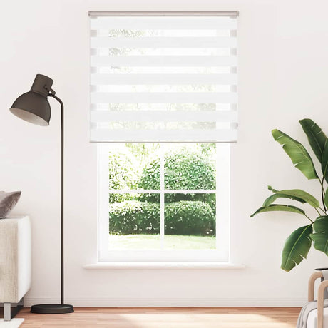 VidaXL Zebra-Rollo 125x230 cm Stoffbreite 120,9 cm Polyester weiß